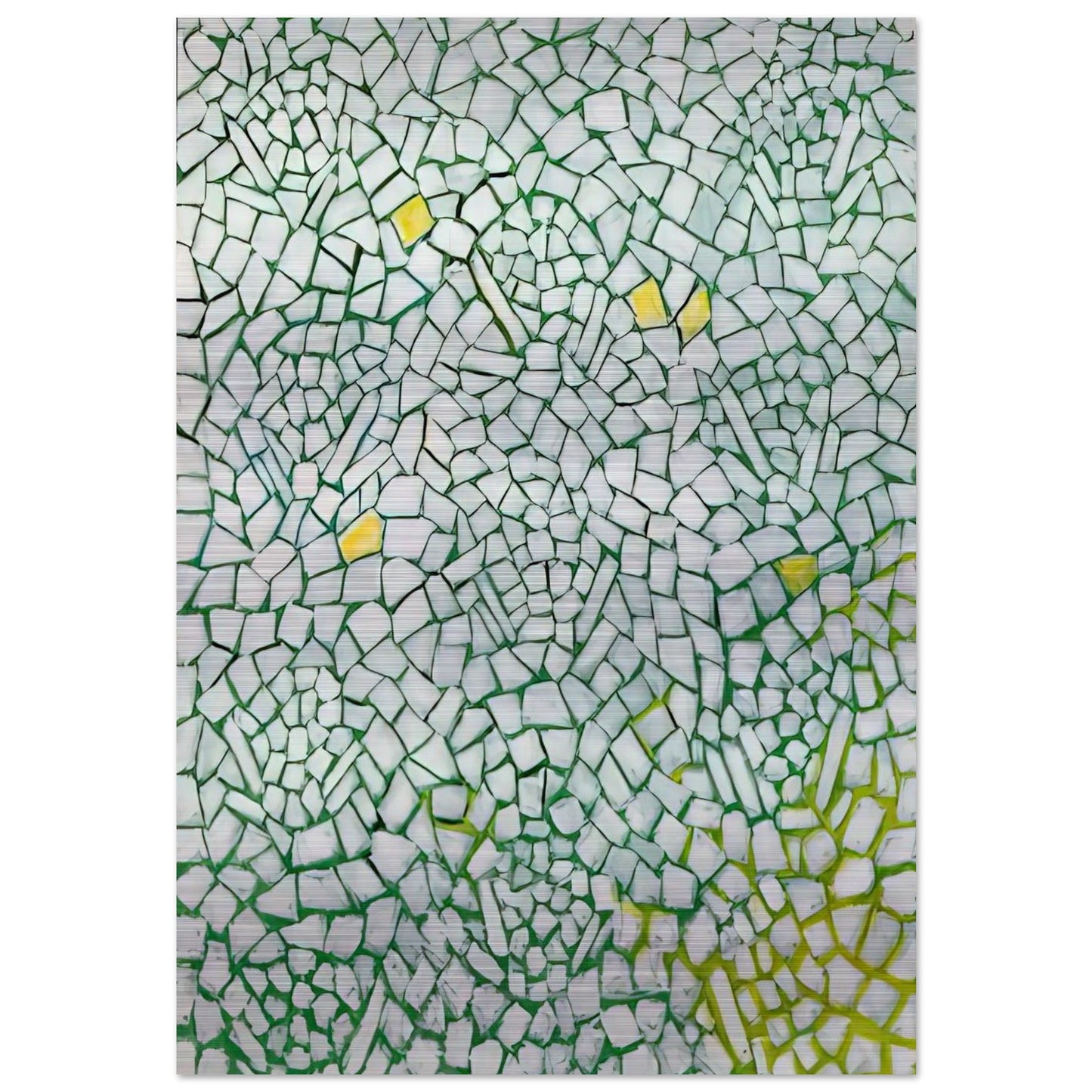 WHITE ROSES SING AND SING 1976 - Alma Woodsey Thomas Brushed Aluminum Print - 70x100 cm / 28x40 inches | Alma Woodsey Thomas Aluminum Print | Alma Woodsey Thomas Prints