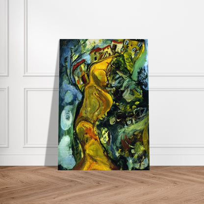 STREET AT CAGNES 1923 - Chaim Soutine Brushed Aluminum Print - 70x100 cm / 28x40 inches | Chaim Soutine Aluminum Print | Chaim Soutine Prints