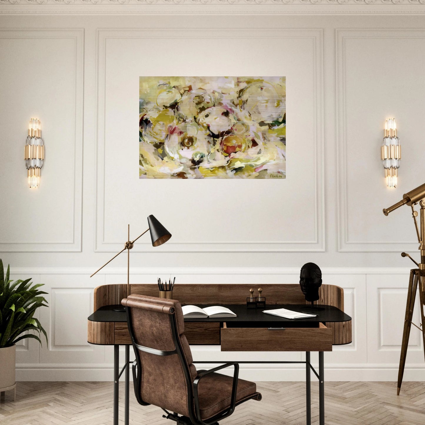 STILL LIFE WITH GRAPEFRUITS 1954 - Audrey Flack Brushed Aluminum Print - 70x100 cm / 28x40 inches | Audrey Flack Aluminum Print | Audrey Flack Prints