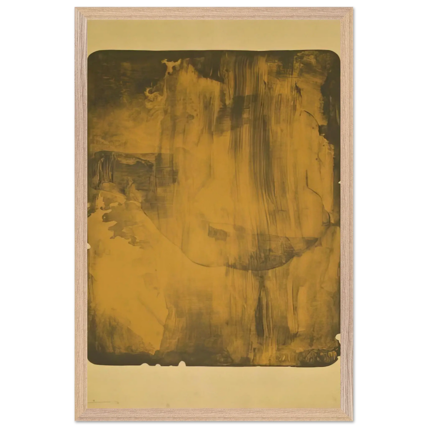 Helen Frankenthaler - Bronze Smoke - 1978 Wall art - 40x50 cm / 16x20 Inches - Premium Wooden Framed Poster With Fine Art Paper - Black frame