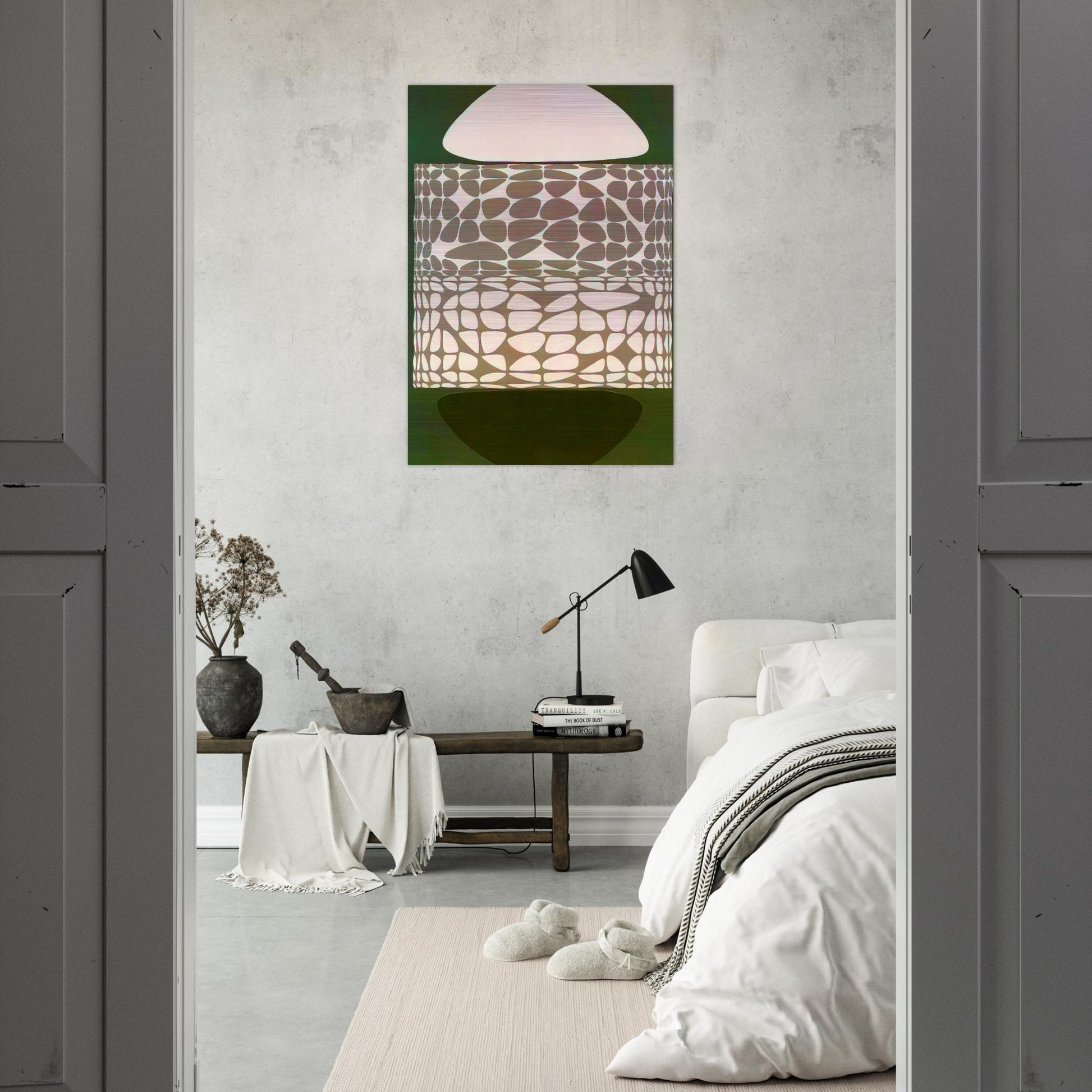 Meandres Belle-Isle - 1951 - Victor Vasarely Brushed Aluminum Print - 70x100 cm / 28x40 inches | Victor Vasarely Aluminum Print | Victor Vasarely Prints
