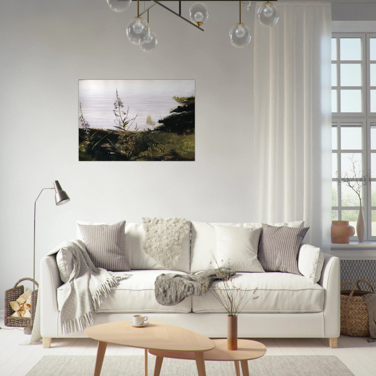 UNDER SAIL - Andrew Wyeth Brushed Aluminum Print - 70x100 cm / 28x40 inches | Andrew Wyeth Aluminum Print | Andrew Wyeth Prints