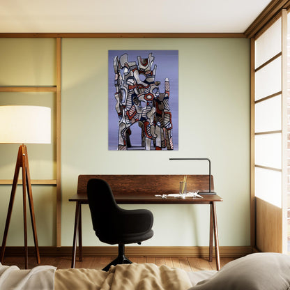 THE COSMORAMA IV - Jean Dubuffet Brushed Aluminum Print - 70x100 cm / 28x40 inches | Jean Dubuffet Aluminum Print | Jean Dubuffet Prints