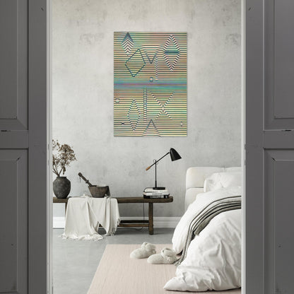 Birth - Victor Vasarely Brushed Aluminum Print - 70x100 cm / 28x40 inches | Victor Vasarely Aluminum Print | Victor Vasarely Prints