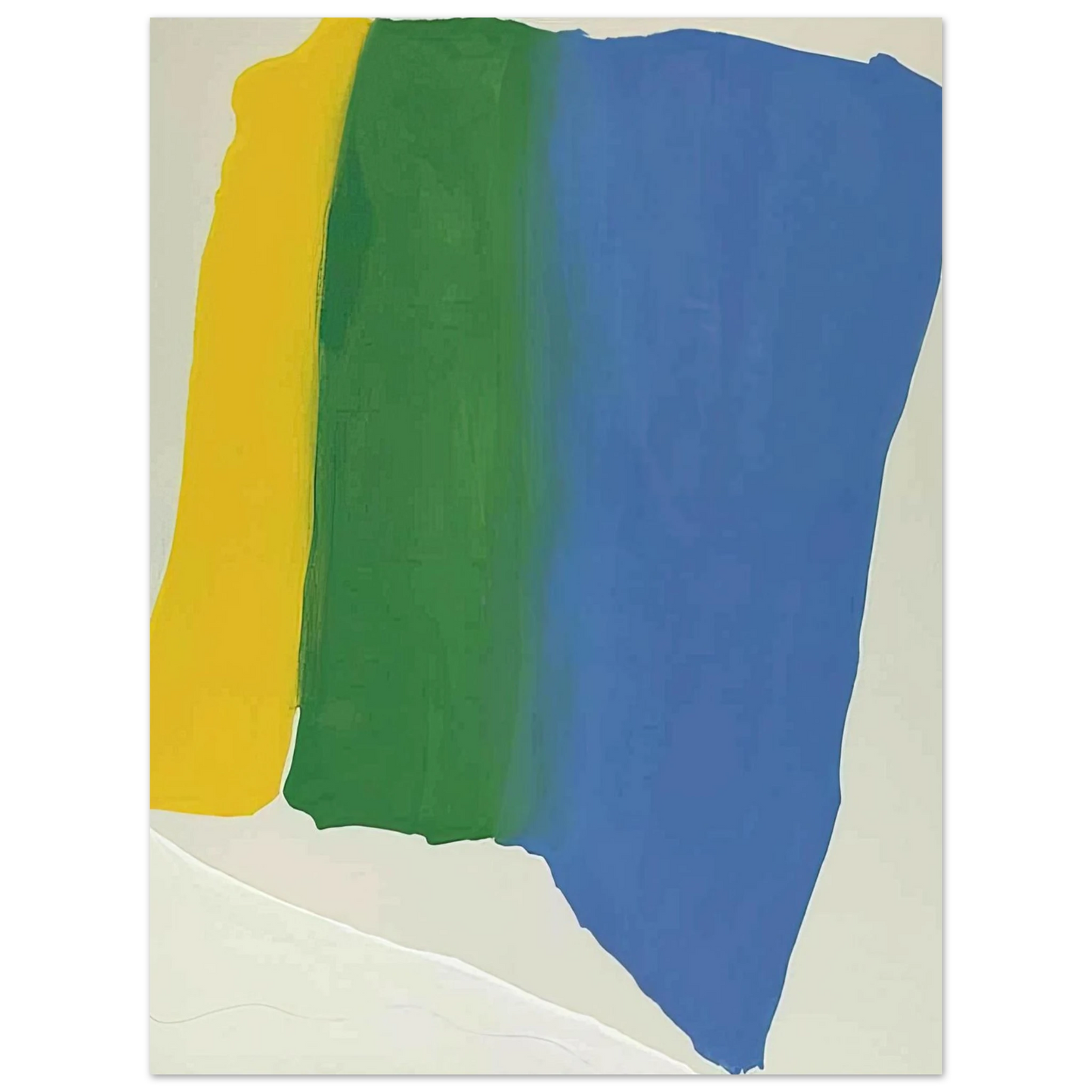 Helen Frankenthaler - Summer Insignia - 1969 Wall art - 27x35 cm / 11x14 inches - Premium Wooden Framed Poster With Fine Art Paper-canvas - White frame