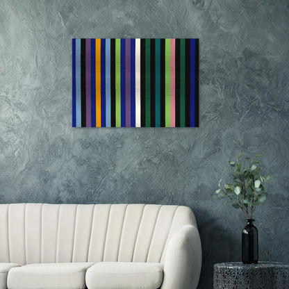Two Part Blue - 1964 - Gene Davis Brushed Aluminum Print - 70x100 cm / 28x40 inches | Gene Davis Aluminum Print | Gene Davis Prints