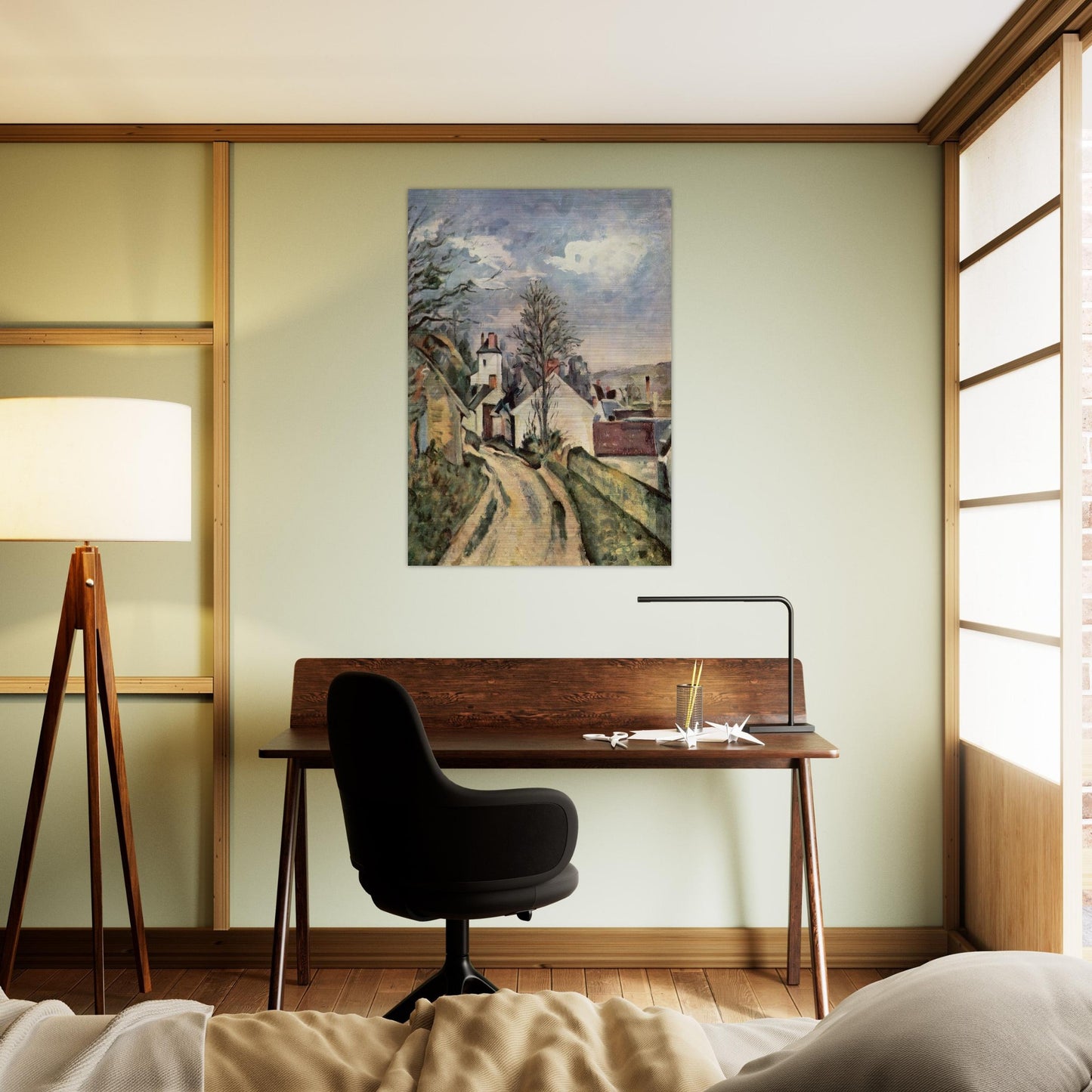 The House of Dr. Gachet in Auvers - Paul Cézanne Brushed Aluminum Print - 70x100 cm / 28x40 inches | Paul Cézanne Aluminum Print | Paul Cézanne Prints