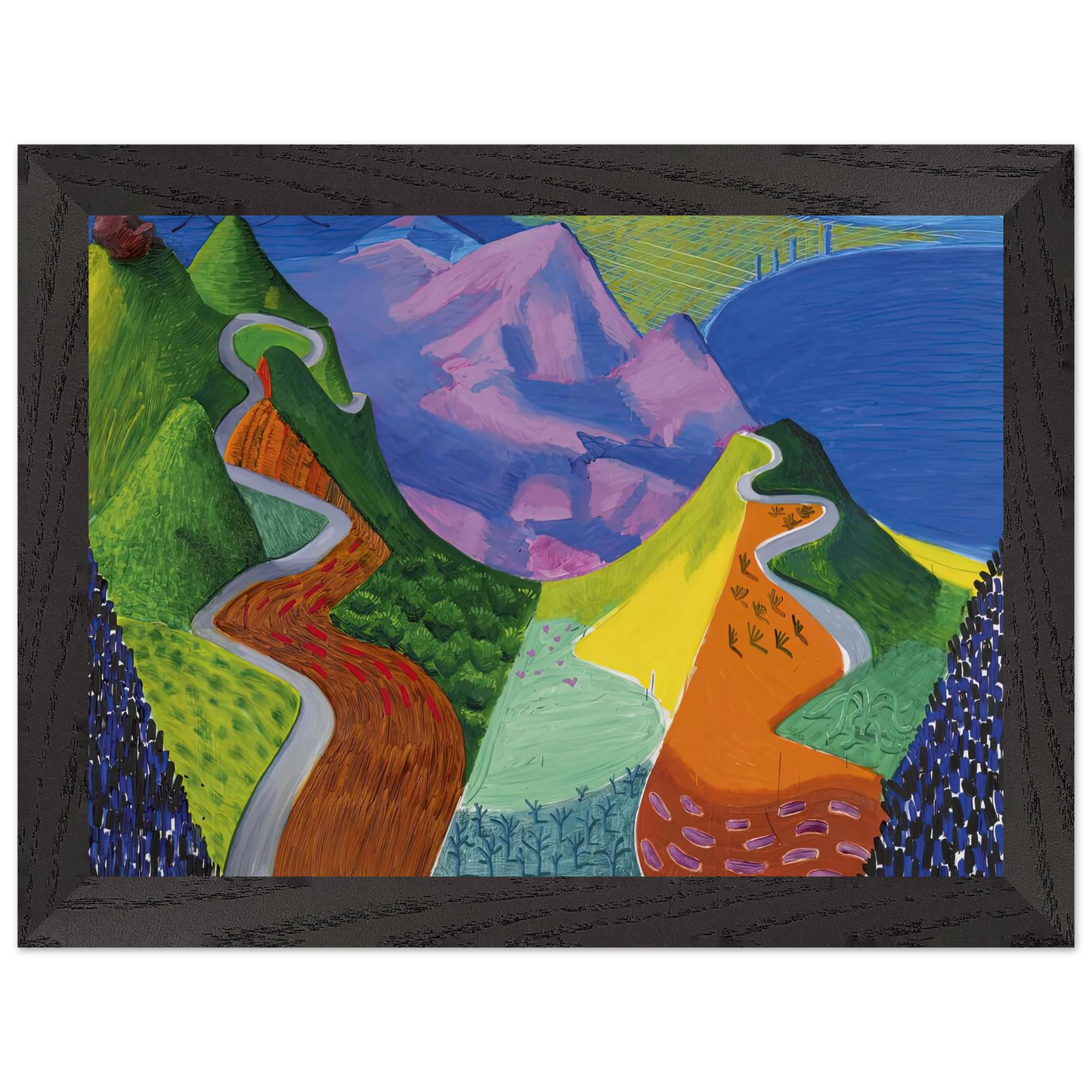 David Hockney - David Hockney Wall art - 70x70 cm / 28x28 inches - Fine Art Poster-canvas - -