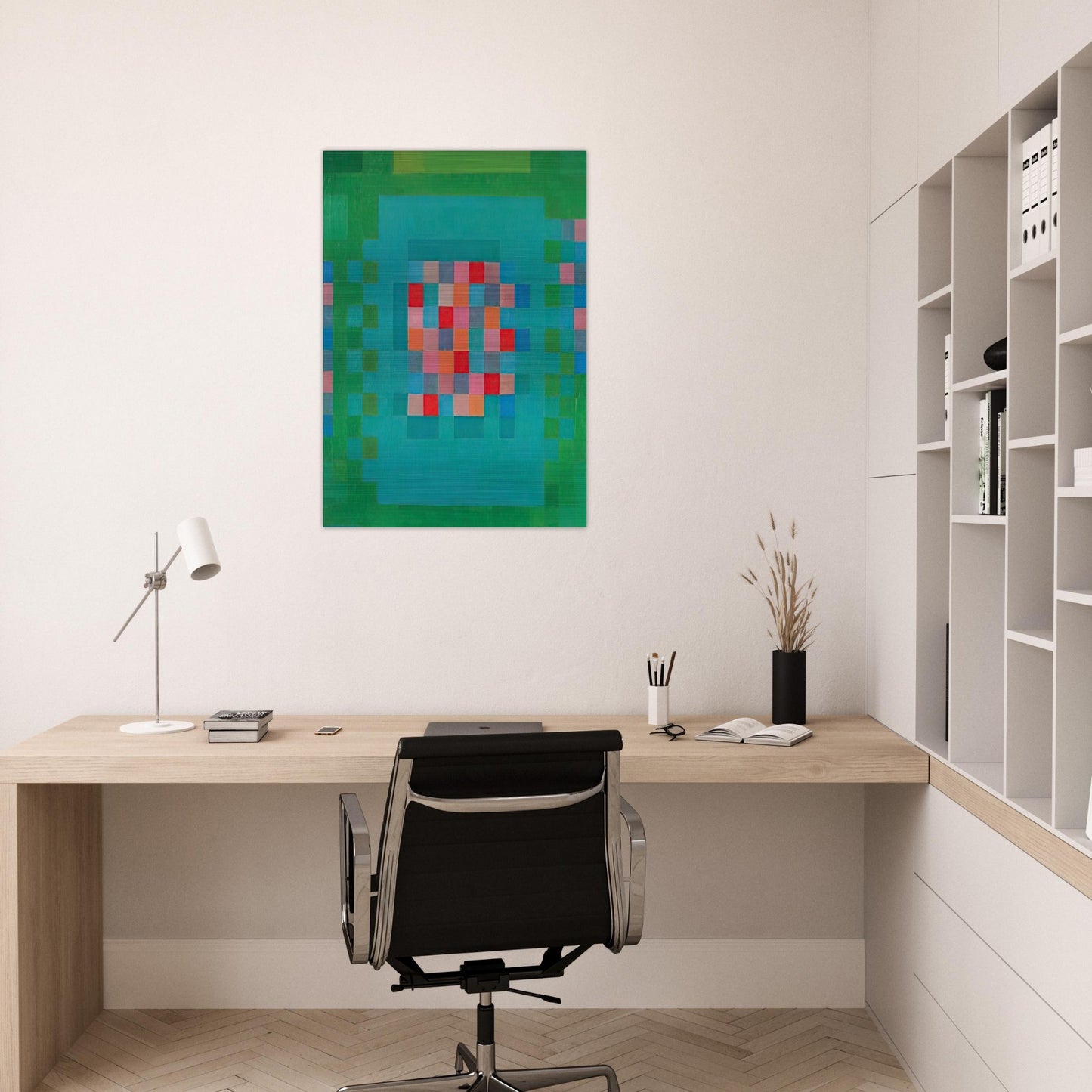 Happy Island - 1965 - Johannes Itten Brushed Aluminum Print - 70x100 cm / 28x40 inches | Johannes Itten Aluminum Print | Johannes Itten Prints