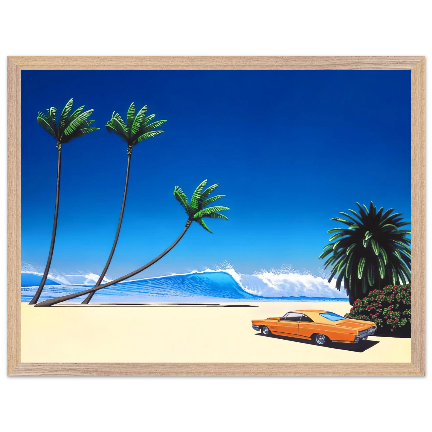 Hiroshi Nagai - Impender Beach Wall Art - 60x80 cm / 24x32 inches - Fine Art Poster - -