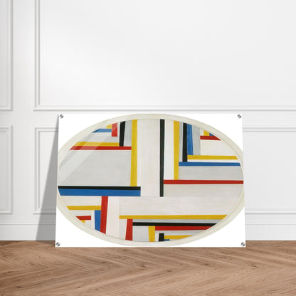 Relational painting, Tondo #4 - 1946 - Fritz Glarner Acrylic Print - 70x100 cm / 28x40″ inches
