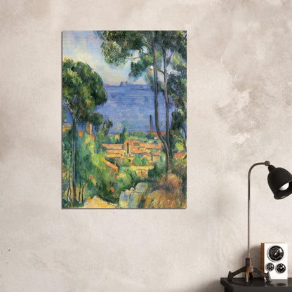 View of L'Estaque and Chateaux d'If - Paul Cézanne Brushed Aluminum Print - 70x100 cm / 28x40 inches | Paul Cézanne Aluminum Print | Paul Cézanne Prints