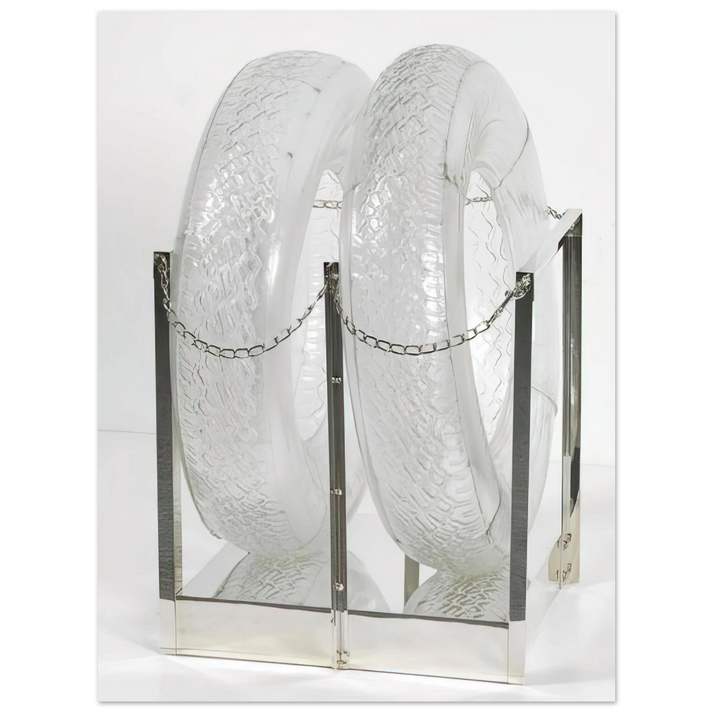 Robert Rauschenberg - UNTITLED GLASS TIRES 1997  75x100 cm / 30x40inches Fine Art Poster
