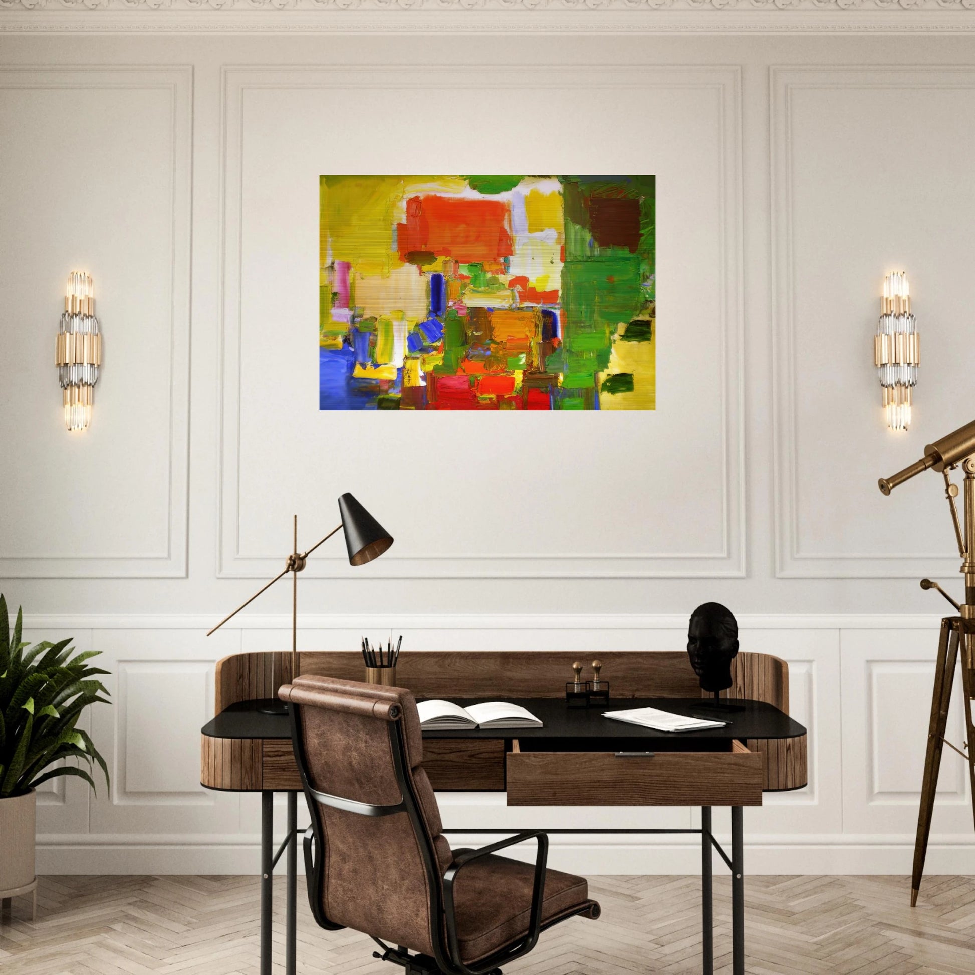 August Light - Hans Hofmann Brushed Aluminum Print - 70x100 cm / 28x40 inches | Hans Hofmann Aluminum Print | Hans Hofmann Prints