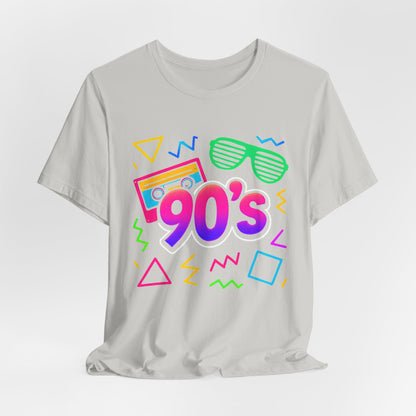 Música de la vieja escuela de los 90: ambiente arcade, clásico vintage de los 90. Camiseta retro de los 90 con la frase "Amo los años noventa".