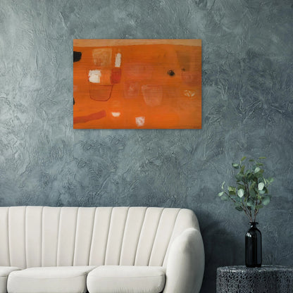 Orange and Red - 1957 - William Scott Brushed Aluminum Print - 70x100 cm / 28x40 inches | William Scott Aluminum Print | William Scott Prints