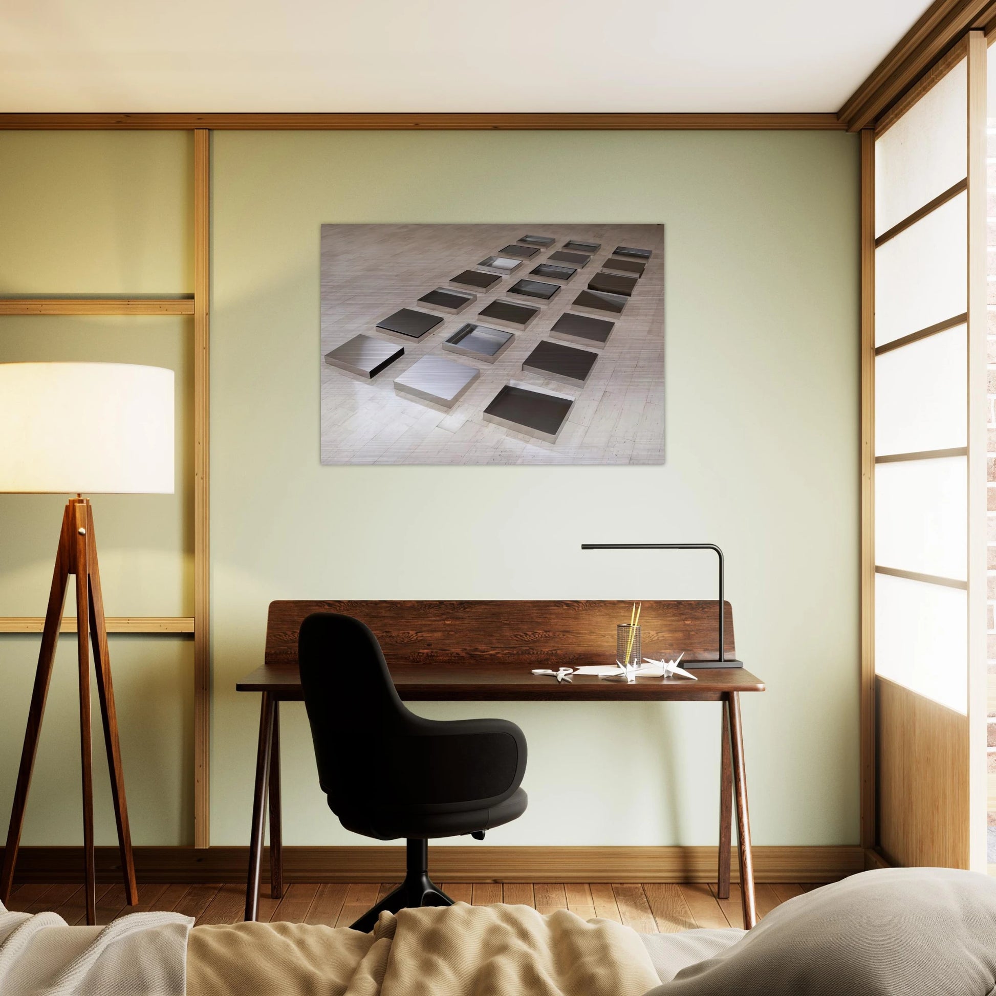 Untitled - 1977 - Donald Judd Brushed Aluminum Print - 70x100 cm / 28x40 inches | Donald Judd Aluminum Print | Donald Judd Prints