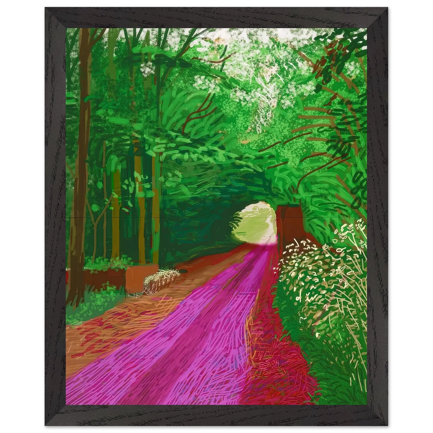 David Hockney - David Hockney Wall art - 30x40 cm / 12x16 inches - Premium Wooden Framed Poster With Fine Art Paper - White frame