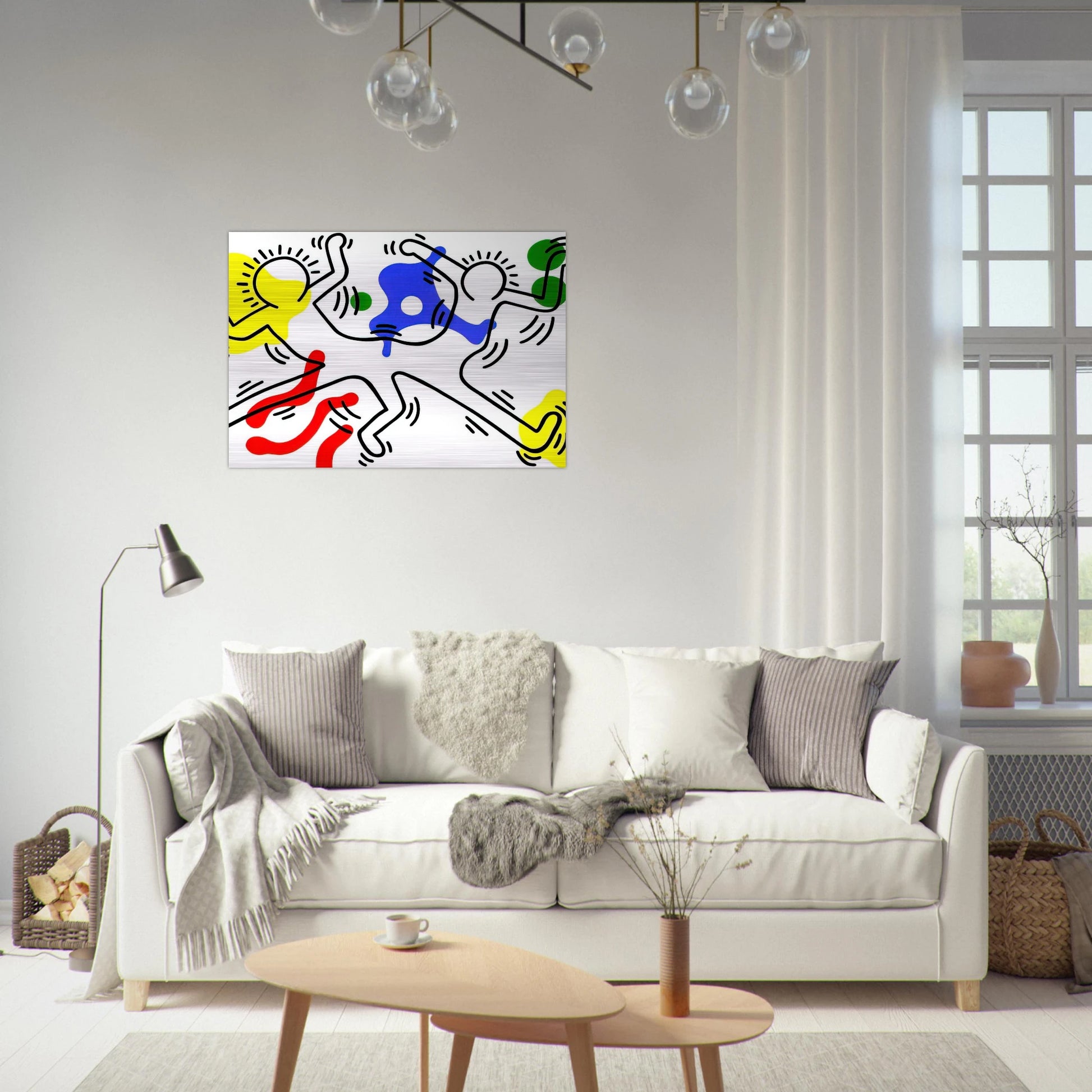 UNTITLED 1986 - Keith Haring Brushed Aluminum Print - 70x100 cm / 28x40 inches | Keith Haring Aluminum Print | Keith Haring Prints