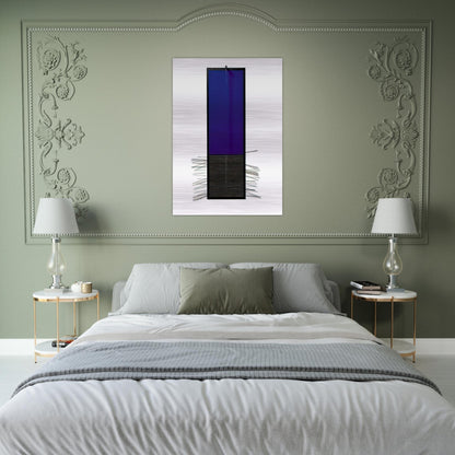 BLEU VERTICAL - Jesus Rafael Soto Brushed Aluminum Print - 70x100 cm / 28x40 inches | Jesus Rafael Soto Aluminum Print | Jesus Rafael Soto Prints