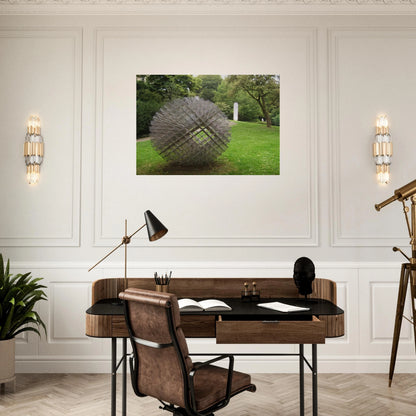 Sphere - Matter - 1962 - Francois Morellet Brushed Aluminum Print - 70x100 cm / 28x40 inches | Francois Morellet Aluminum Print | Francois Morellet Prints