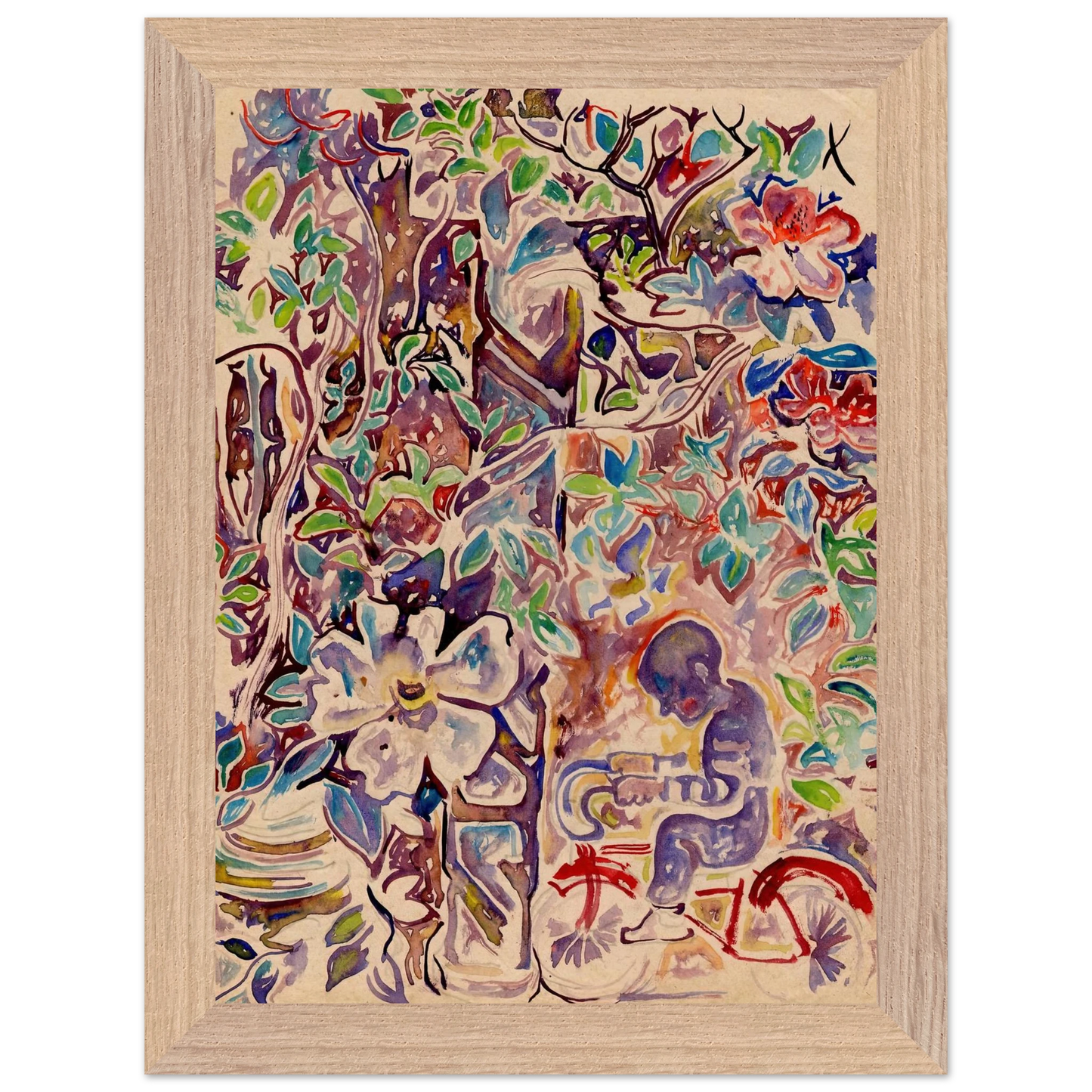 Walter Inglis Anderson - Walter Anderson Wall art - 50x70 cm / 20x28 inches - Premium Wooden Framed Poster With Fine Art Paper-canvas - Black frame