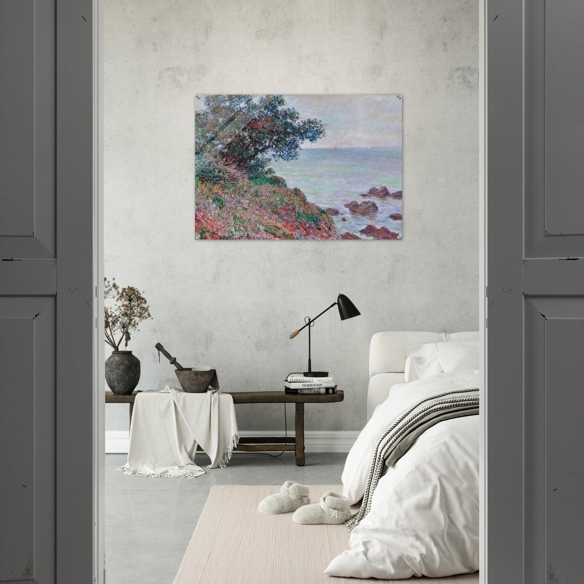 Mediteranian Coast, Grey Day - claude monet Acrylic Print - 70x100 cm / 28x40″ inches