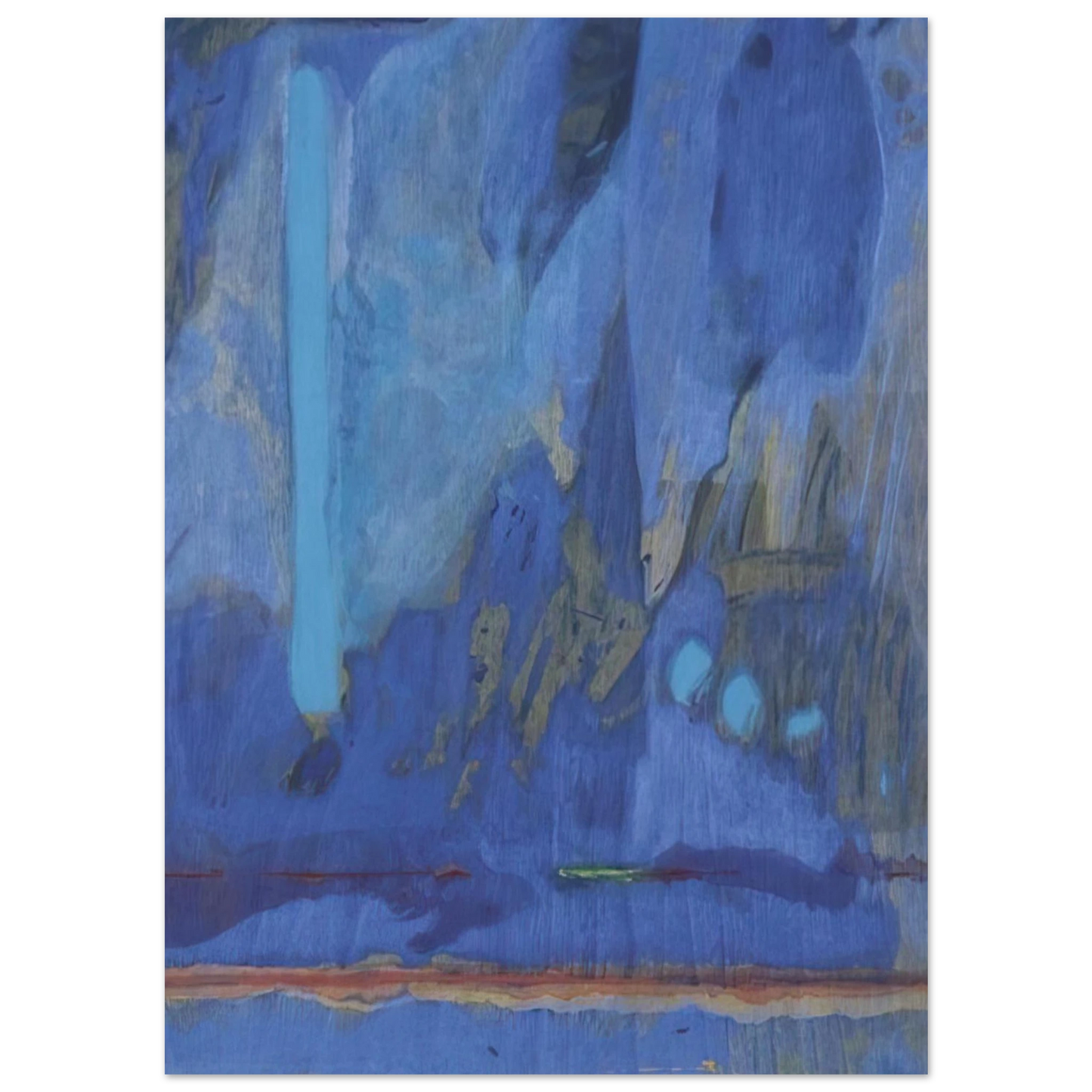 Helen Frankenthaler - Tales of Genji III - 1998 Wall art - 60x80 cm / 24x32 inches - Premium Wooden Framed Poster With Fine Art Paper-canvas - Black frame