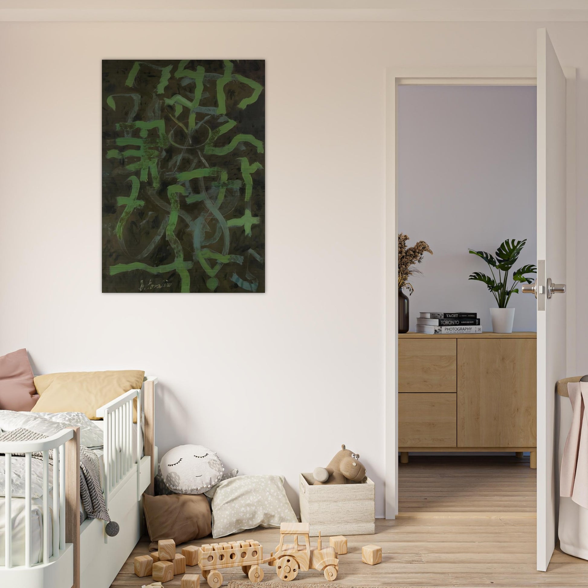 Green - 1948 - Bradley Walker Tomlin Brushed Aluminum Print - 70x100 cm / 28x40 inches | Bradley Walker Tomlin Aluminum Print | Bradley Walker Tomlin Prints