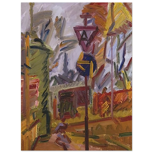 Frank Auerbach - PARK VILLAGE  75x100 cm / 30x40inches Fine Art Poster