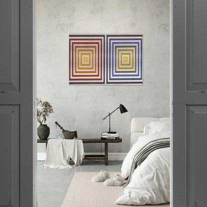 From Yellow to Violet - 1956 - Francois Morellet Brushed Aluminum Print - 70x100 cm / 28x40 inches | Francois Morellet Aluminum Print | Francois Morellet Prints