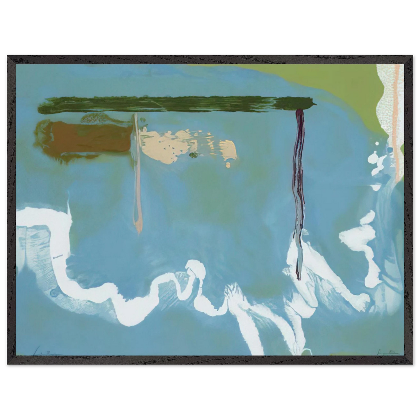 Helen Frankenthaler - Skywriting - 1997 Wall art - A1 (59.4 x 84.1  cm) - Premium Wooden Framed Poster With Fine Art Paper-canvas - Wood frame