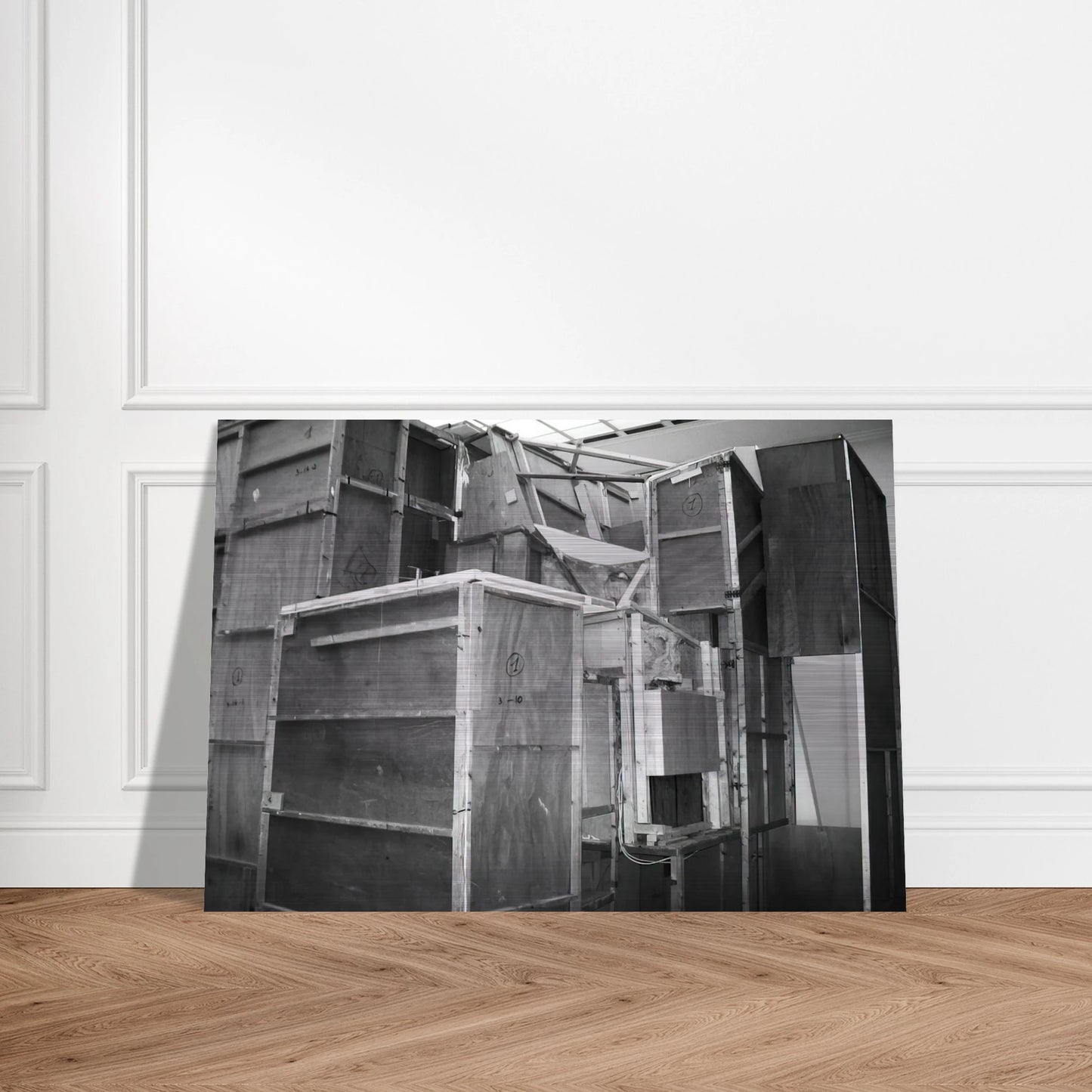 MERZBAU SEEN FROM THE OUTSIDE 1933 - Kurt Schwitters Brushed Aluminum Print - 70x100 cm / 28x40 inches | Kurt Schwitters Aluminum Print | Kurt Schwitters Prints
