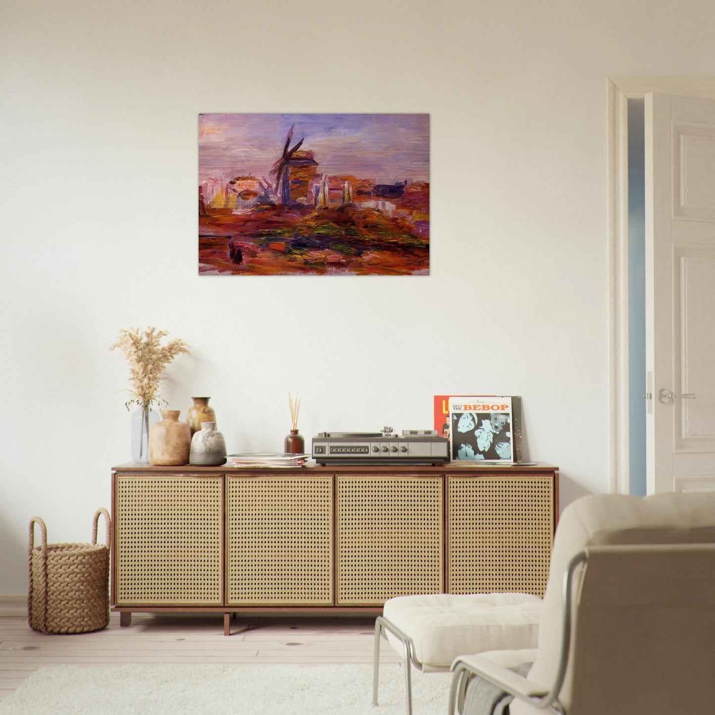 Windmill - Pierre-Auguste Renoir Brushed Aluminum Print - 70x100 cm / 28x40 inches | Pierre-Auguste Renoir Aluminum Print | Pierre-Auguste Renoir Prints