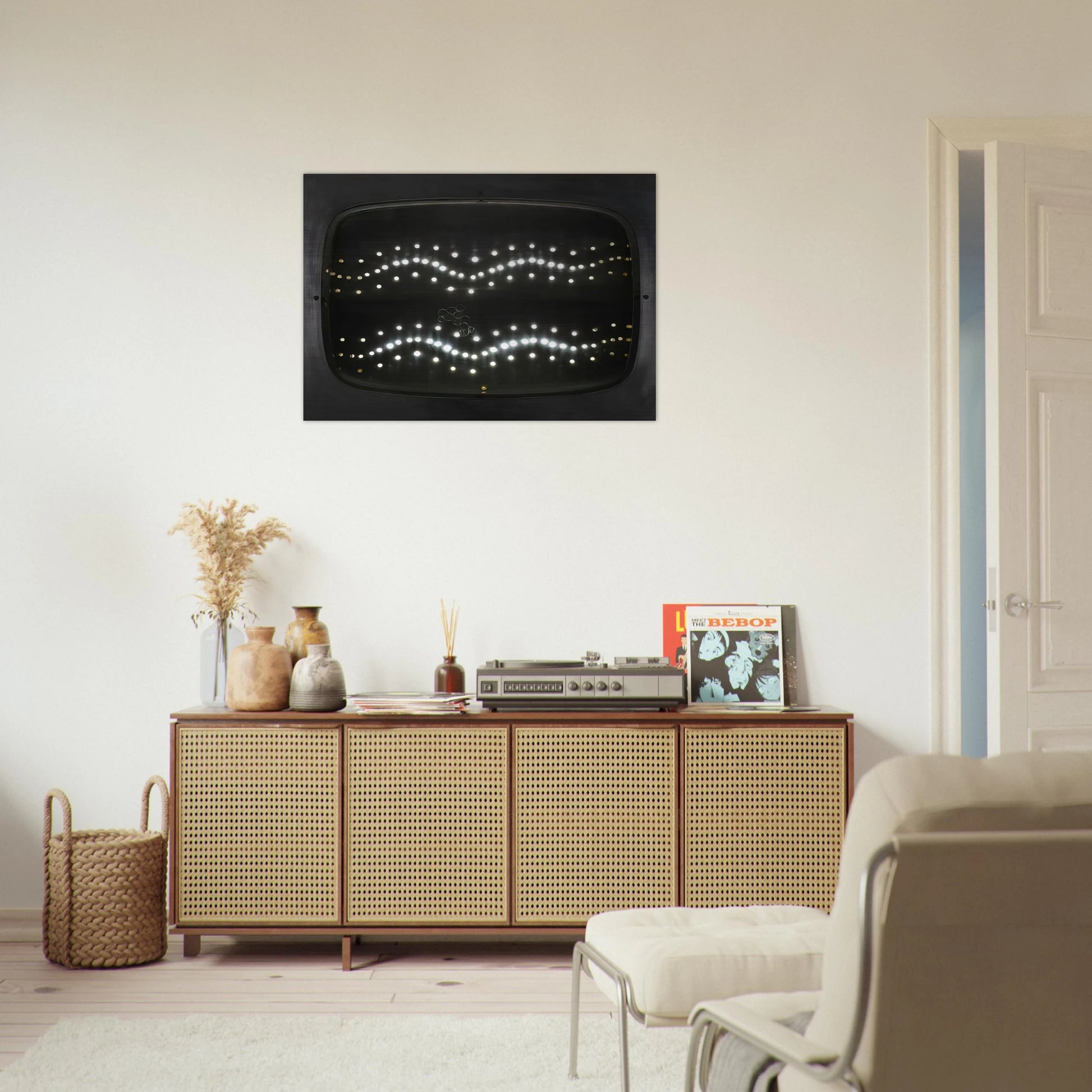 Televisor hidraulizado 1 - 1956 - Gyula Kosice Brushed Aluminum Print - 70x100 cm / 28x40 inches | Gyula Kosice Aluminum Print | Gyula Kosice Prints