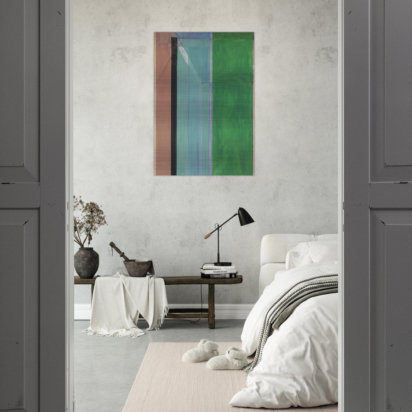 Ocean Park #30 - Richard Diebenkorn Brushed Aluminum Print - 70x100 cm / 28x40 inches | Richard Diebenkorn Aluminum Print | Richard Diebenkorn Prints