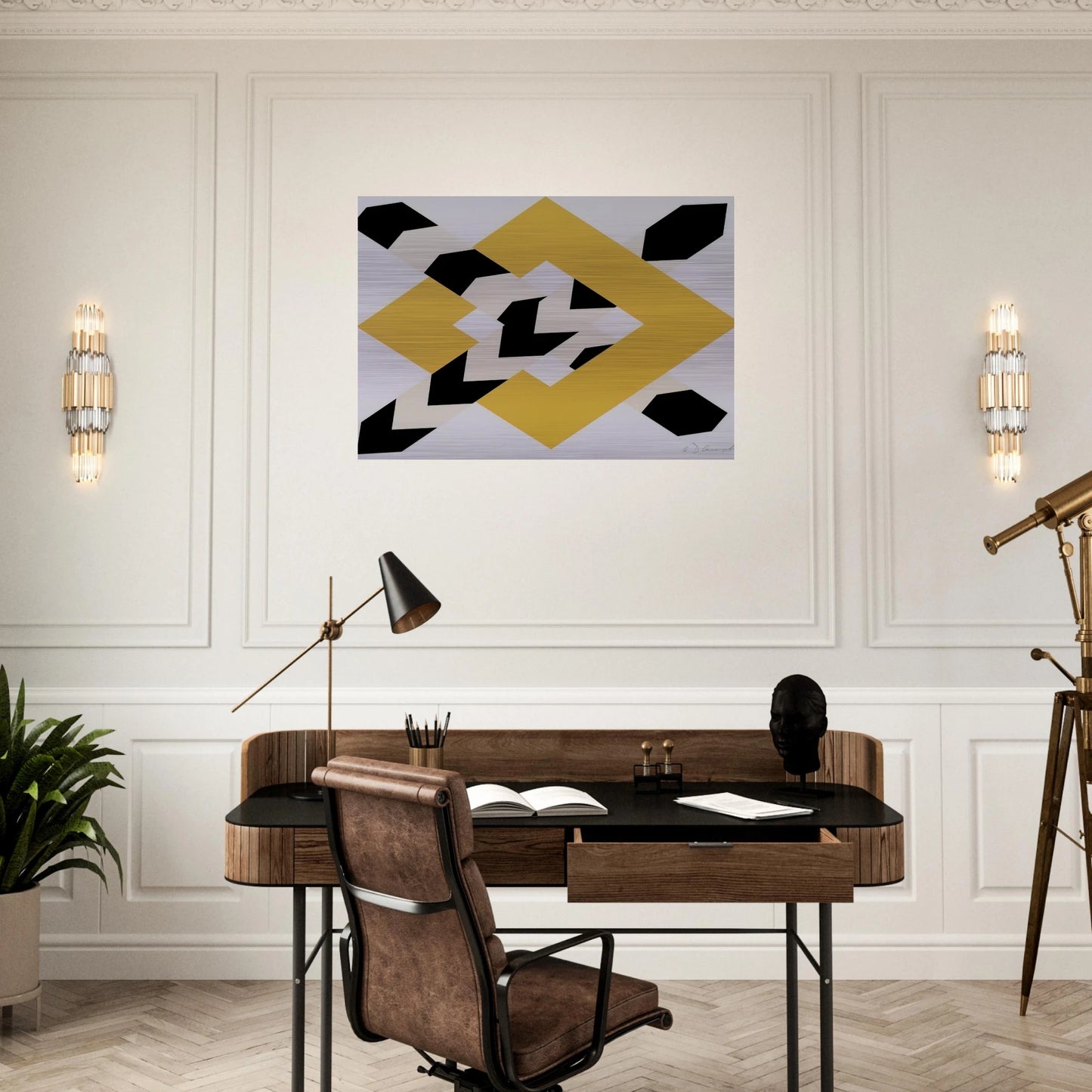 Constellation - 1971 - Allan D Arcangelo Brushed Aluminum Print - 70x100 cm / 28x40 inches | Allan D Arcangelo Aluminum Print | Allan D Arcangelo Prints