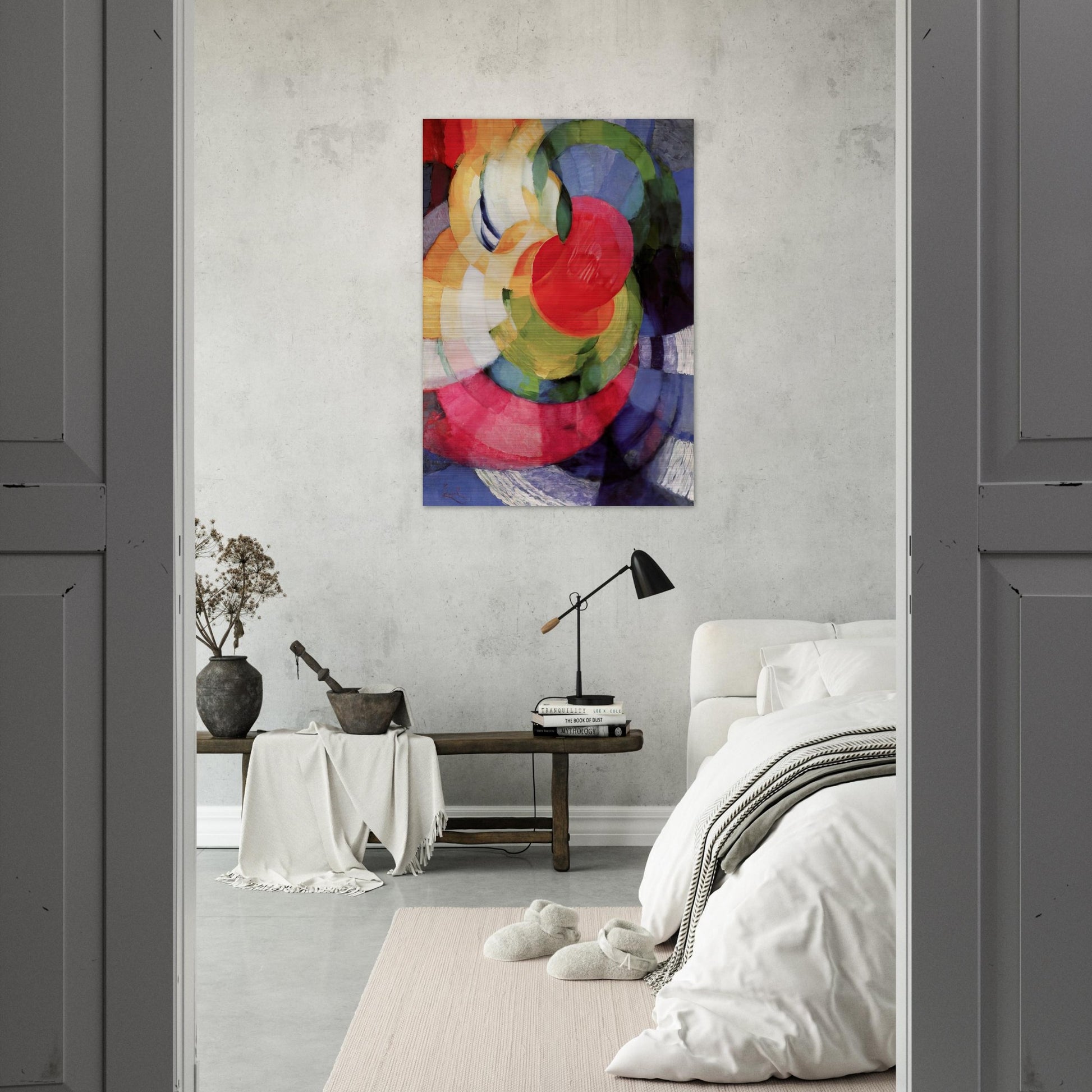 Disks of Newton, Study for Fugue in Two Colors - Frantisek Kupka Brushed Aluminum Print - 70x100 cm / 28x40 inches | Frantisek Kupka Aluminum Print | Frantisek Kupka Prints