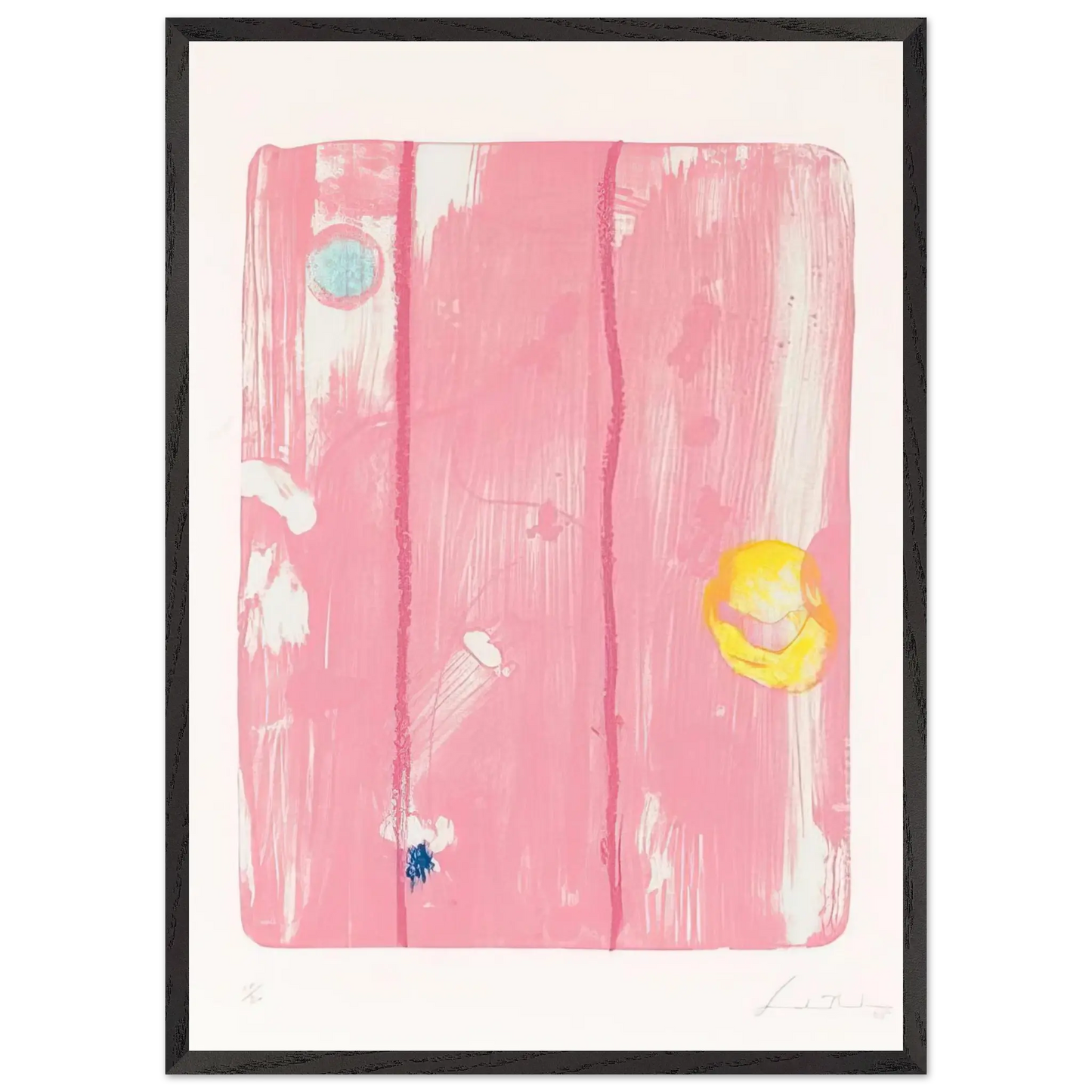 Helen Frankenthaler - Reflections VIII - 1995 Wall art - 45x60 cm / 18x24 Inches - Premium Wooden Framed Poster With Fine Art Paper - Black frame
