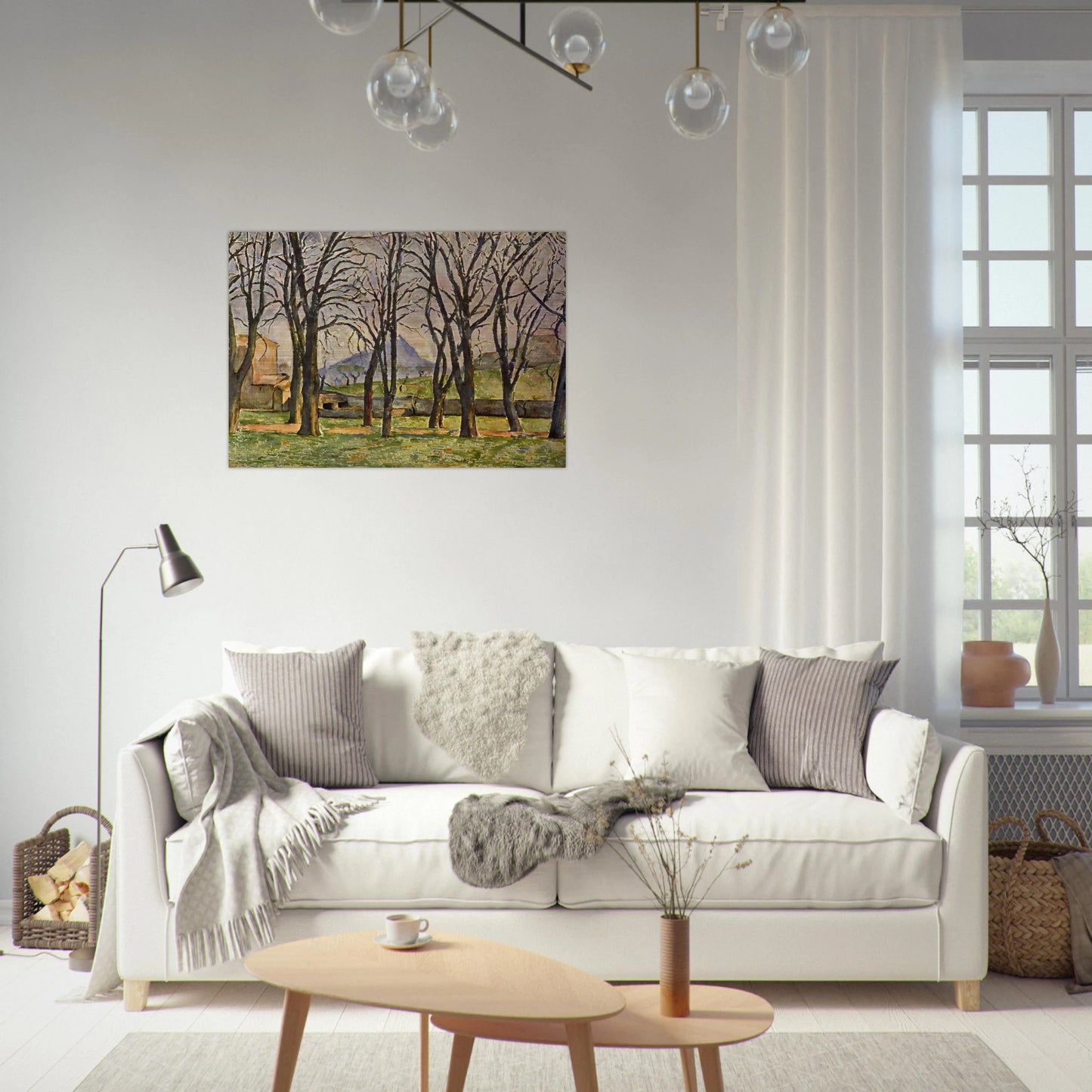 Chestnut Trees at the Jas de Bouffan - Paul Cézanne Brushed Aluminum Print - 70x100 cm / 28x40 inches | Paul Cézanne Aluminum Print | Paul Cézanne Prints
