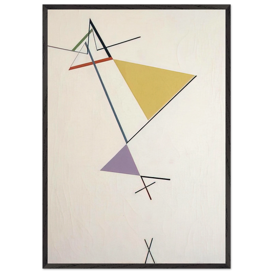 Desarrollo del triangulo - 1951 - Tomas Maldonado 70x100 cm / 28x40 inches Framed Art Print – Black Wooden Frame