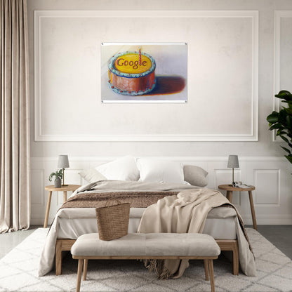 Google - 12th Birthday Cake Doodle - 2010 - Wayne Thiebaud Acrylic Print - 70x100 cm / 28x40″ inches