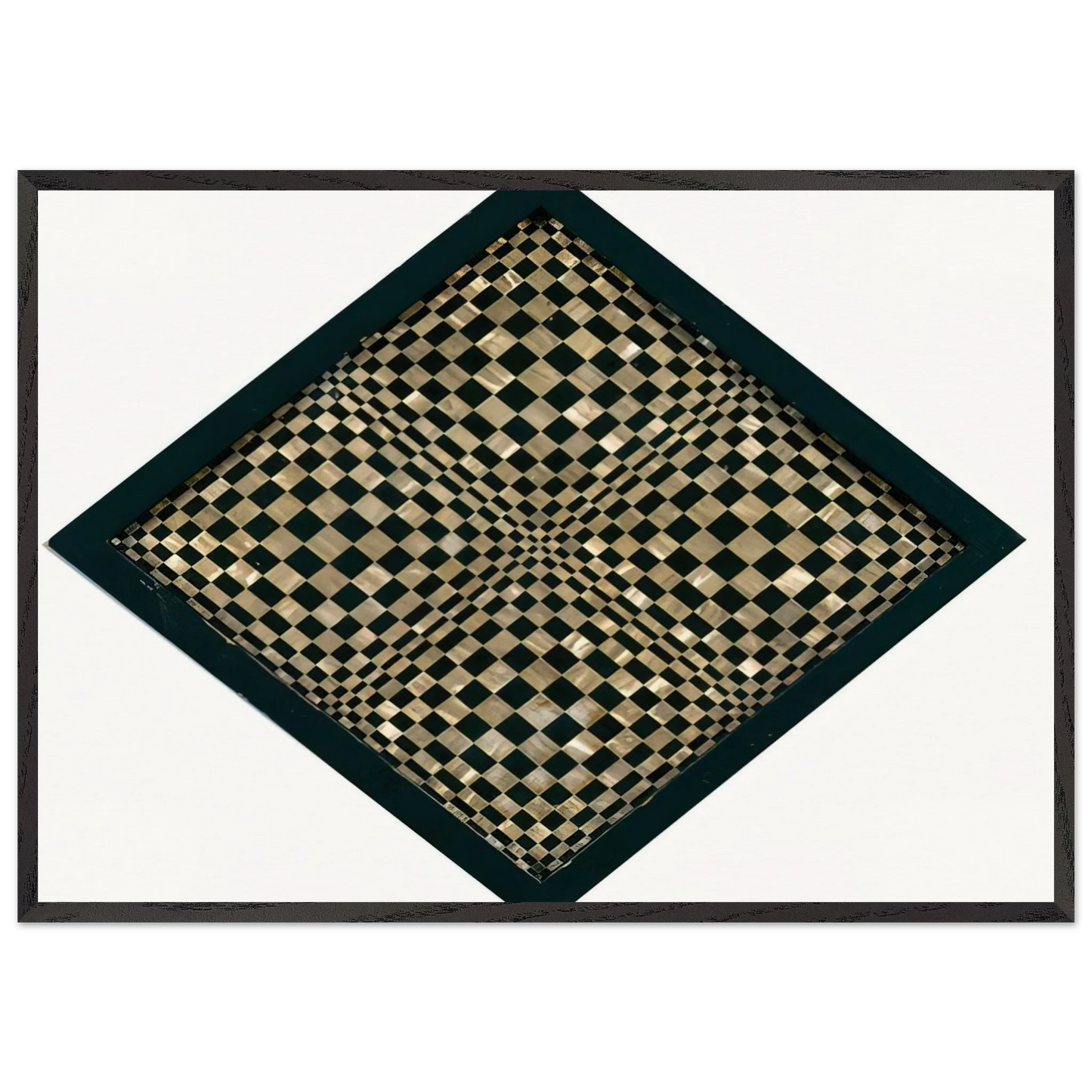 Oggetto ottico dynamico - Op Art - Dadamaino 70x100 cm / 28x40 inches Framed Art Print – Black Wooden Frame