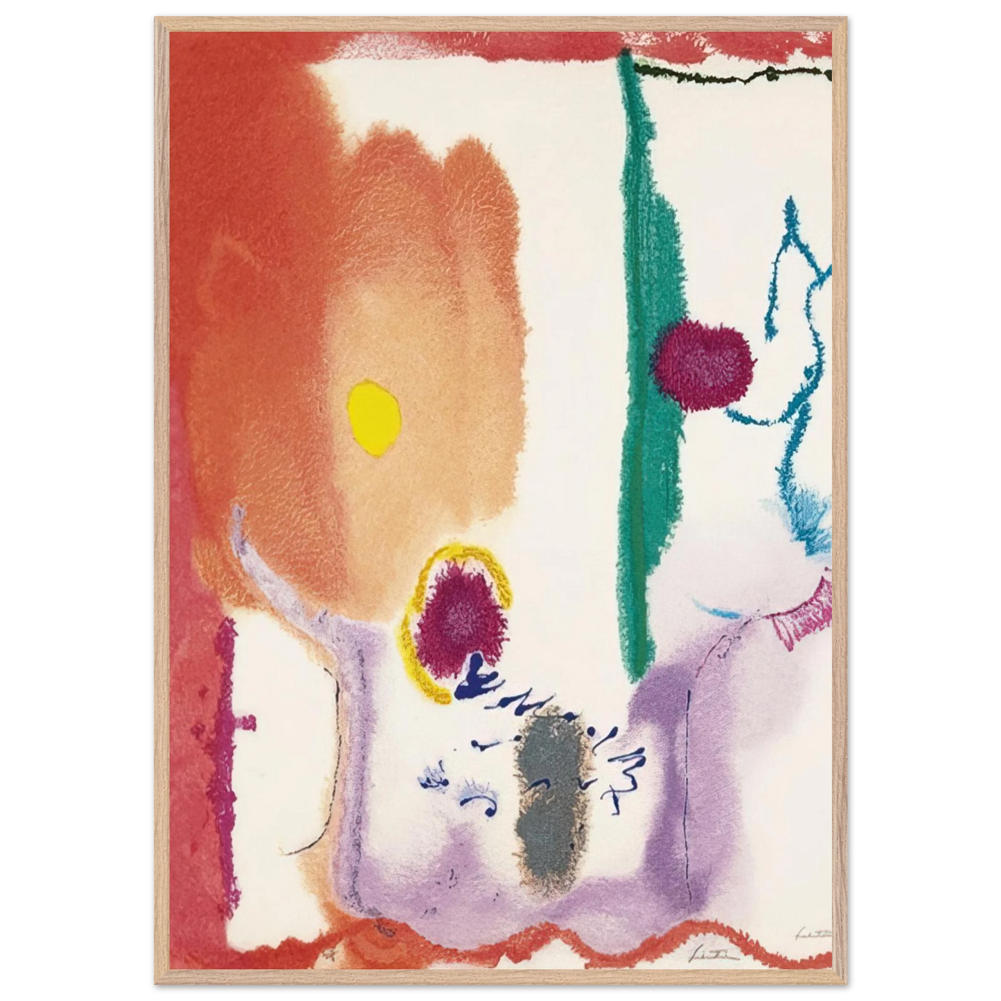 Helen Frankenthaler - Beginnings - 2002 Wall art - 60x80 cm / 24x32 inches - Fine Art Poster - -