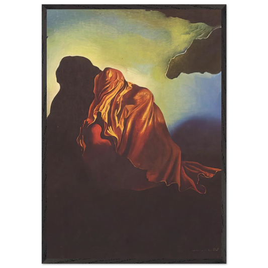 THE VEILED HEART - Salvador Dali 70x100 cm / 28x40 inches Framed Art Print – Black Wooden Frame