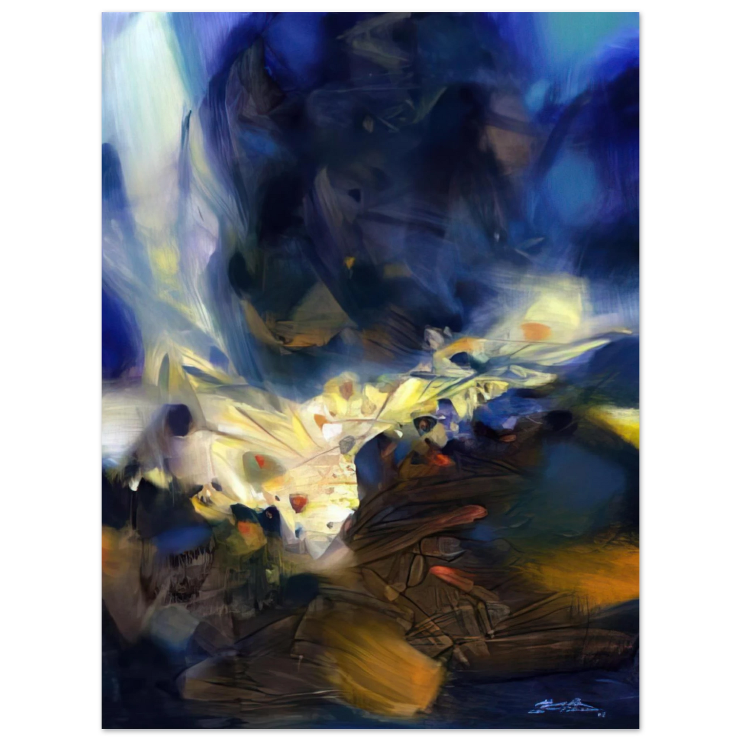 Chu teh Chun - LE SOUFFLE QUI LIBERE LA MATIERE 2006  75x100 cm / 30x40inches Fine Art Poster