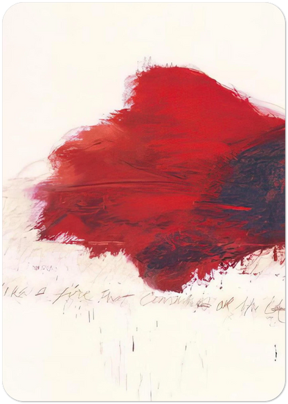 Fifty Days at Iliam. The Fire that Consumes All before It By Cy Twombly Pack of 10 Post Cards | Cy Twombly Post Cards | A6 (10.5 x 14.8 cm) - 4.1 x 5.8 inches