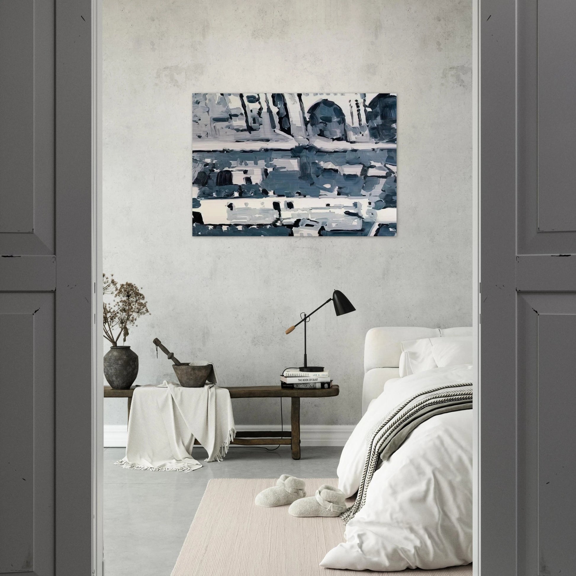 TOWNSCAPE M4 1968 - Gerhard Richter Brushed Aluminum Print - 70x100 cm / 28x40 inches | Gerhard Richter Aluminum Print | Gerhard Richter Prints