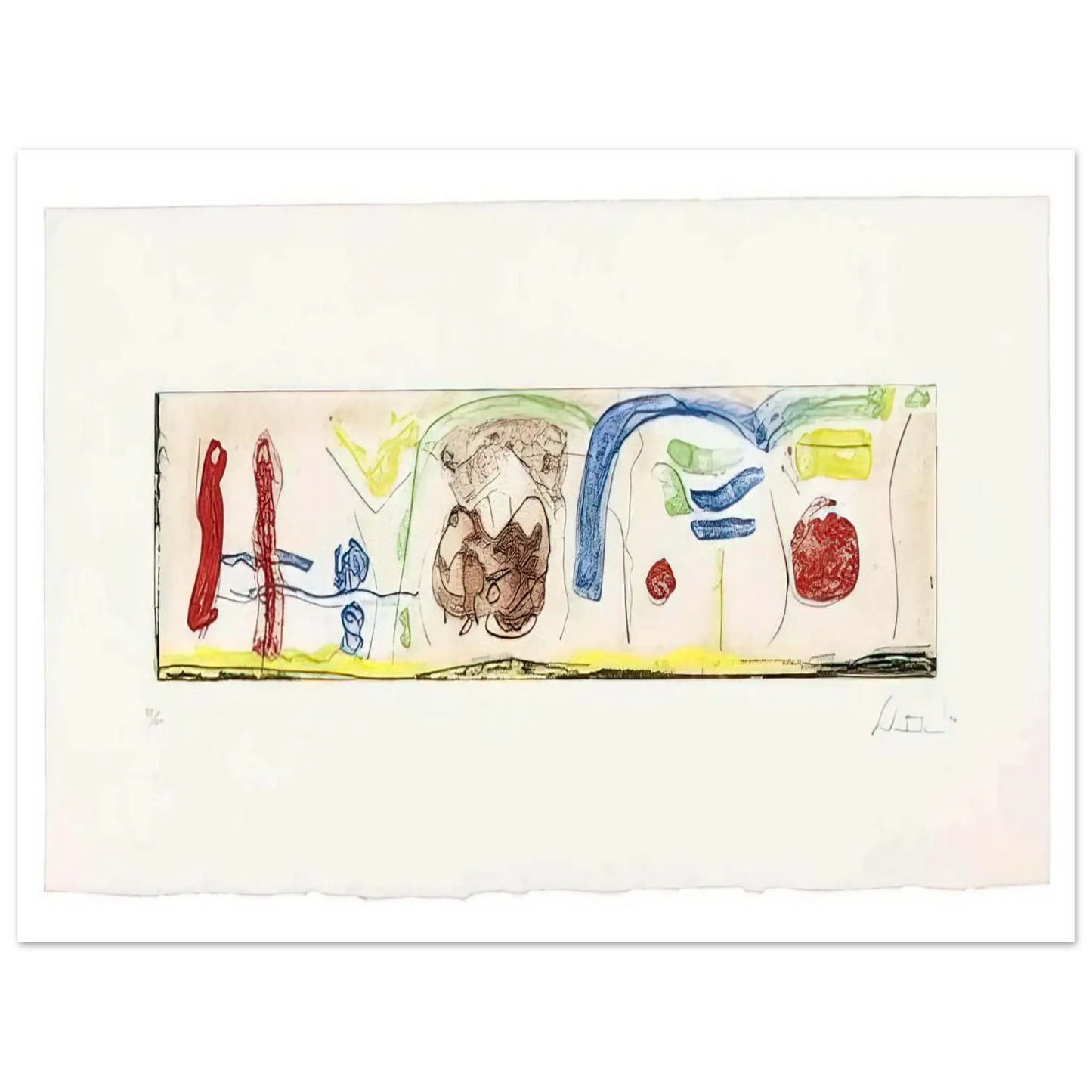 Helen Frankenthaler - Bridges - 1996 Wall art - 21x29.7 cm / 8x12" - Fine Art Poster - -