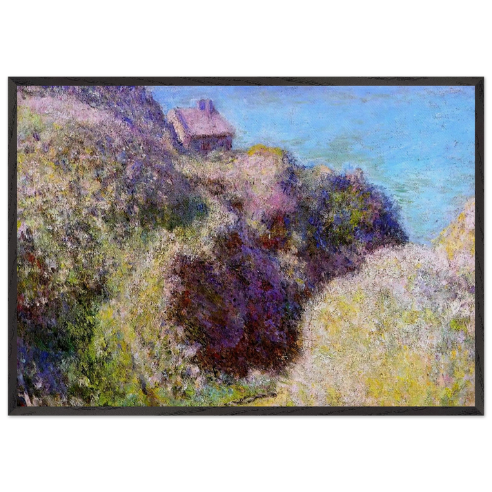 The Gorge at Varengeville Late Afternoon - claude monet 70x100 cm / 28x40 inches Framed Art Print – Black Wooden Frame